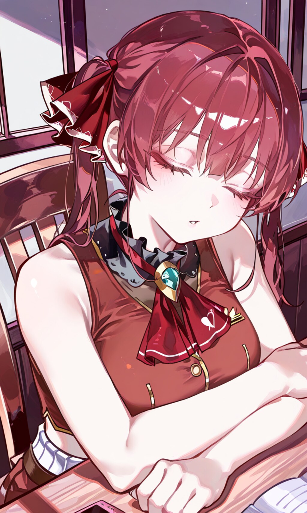 居眠りをしているマリン船長