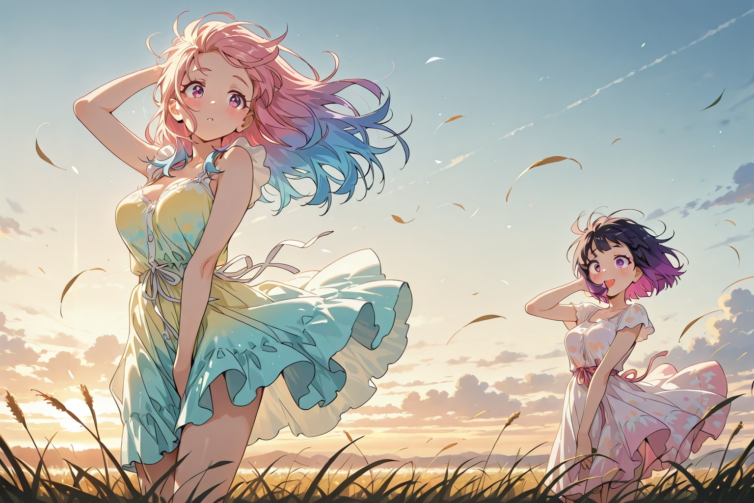 パステルカラーのワンピース | の人気AIイラスト・グラビア