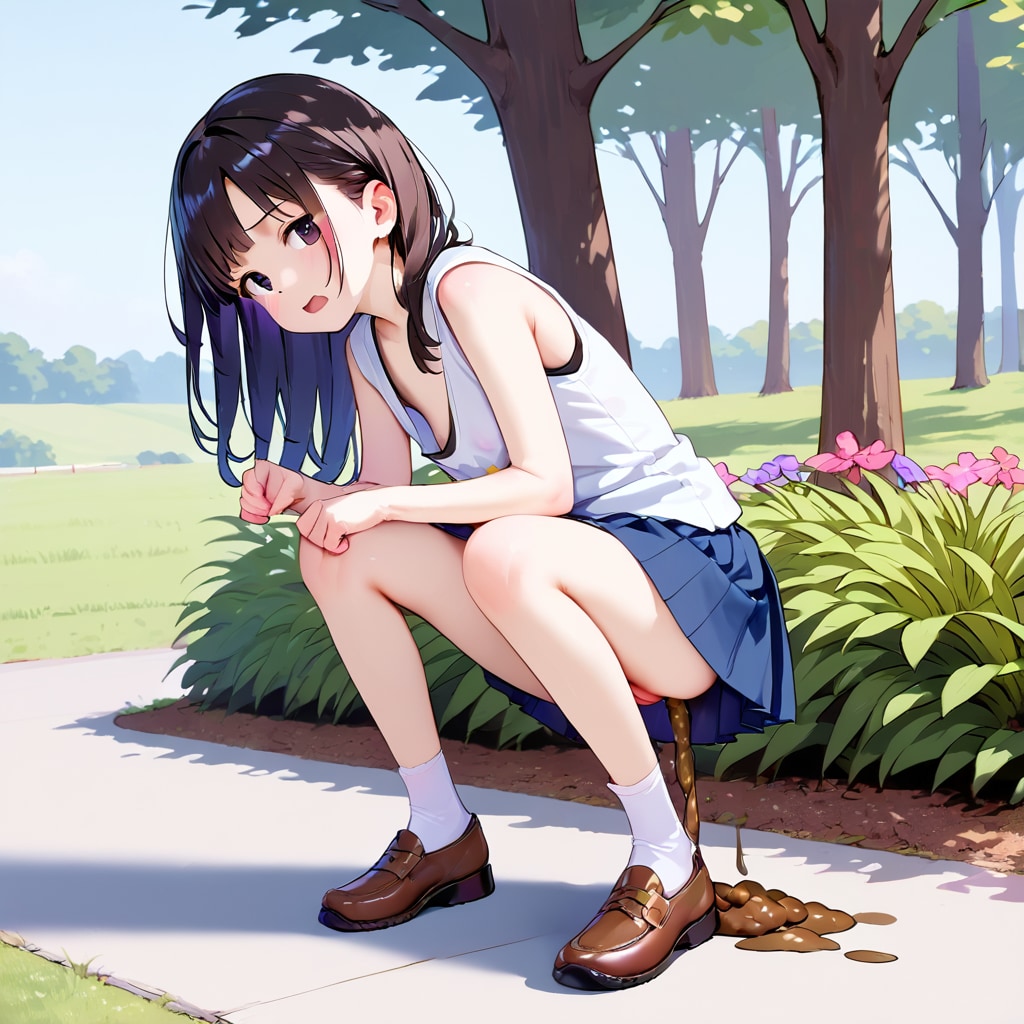 おなかも胸元も緩い◯学生