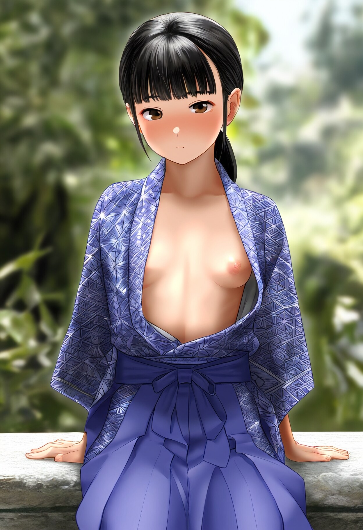袴美少女野外プレイ