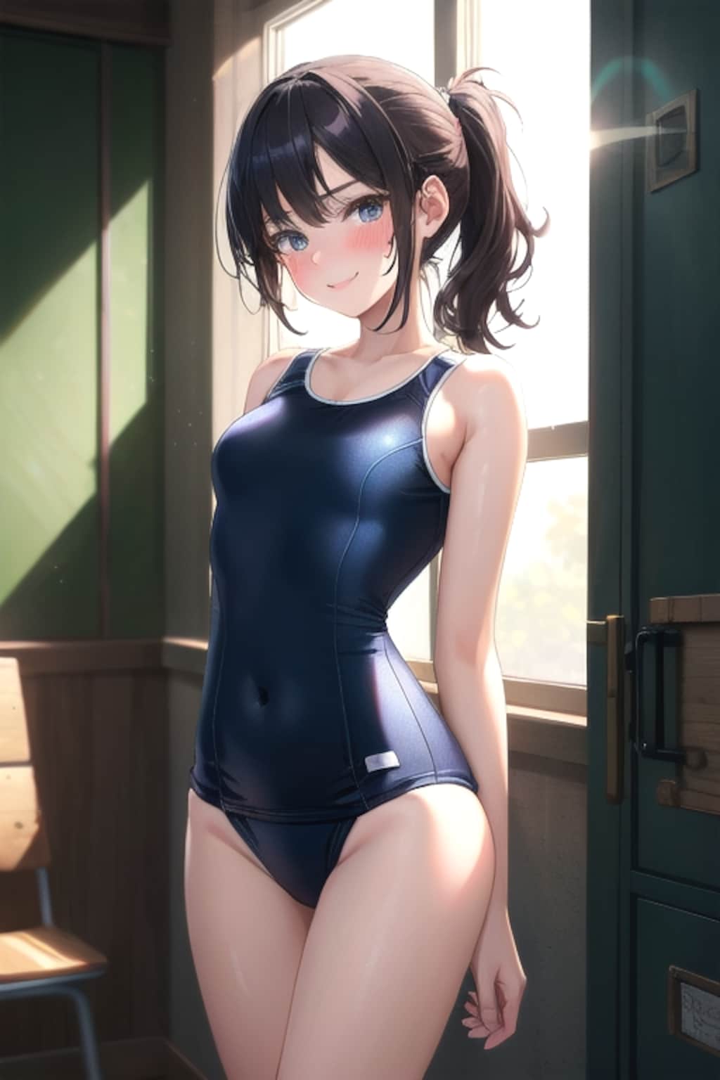 目のやり場に困るクラスメート