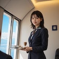 機内で働く客室乗務員 12枚目