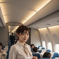 機内で働く客室乗務員 5枚目