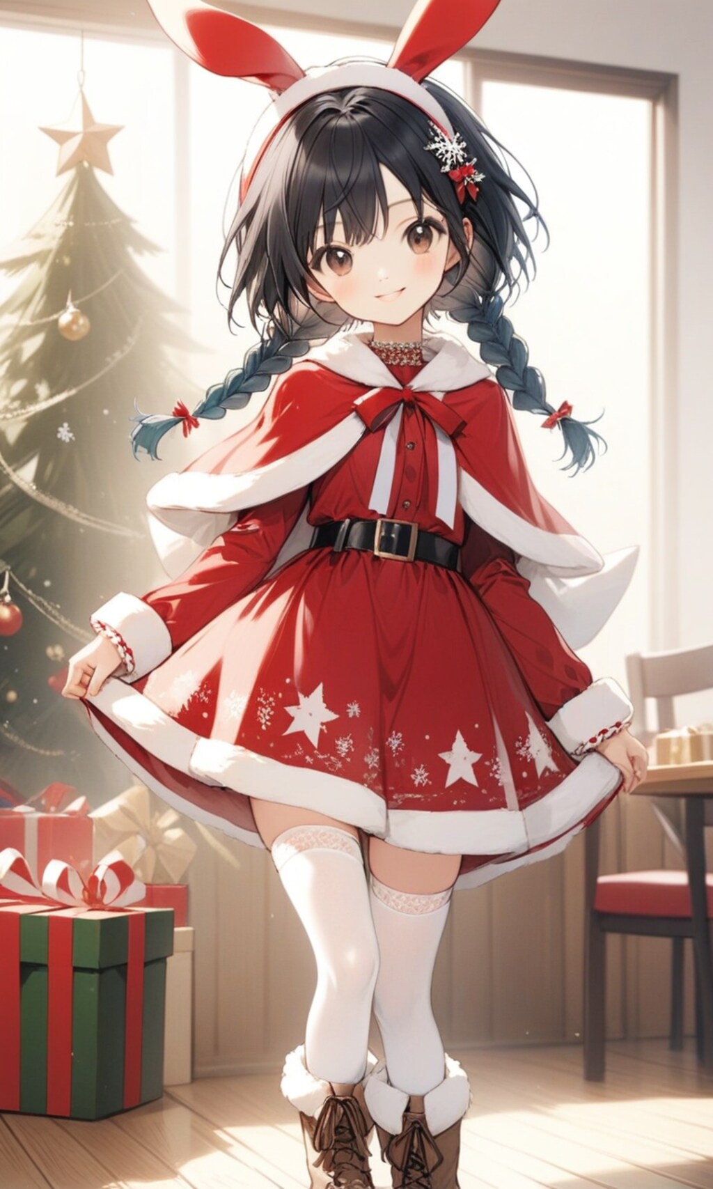 ミニスカうさサンタ