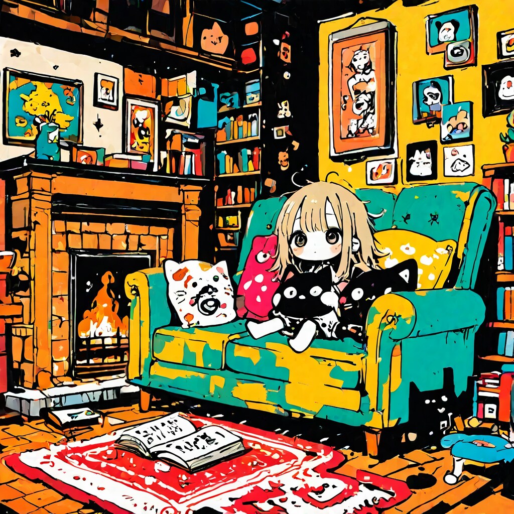 暖炉のある部屋