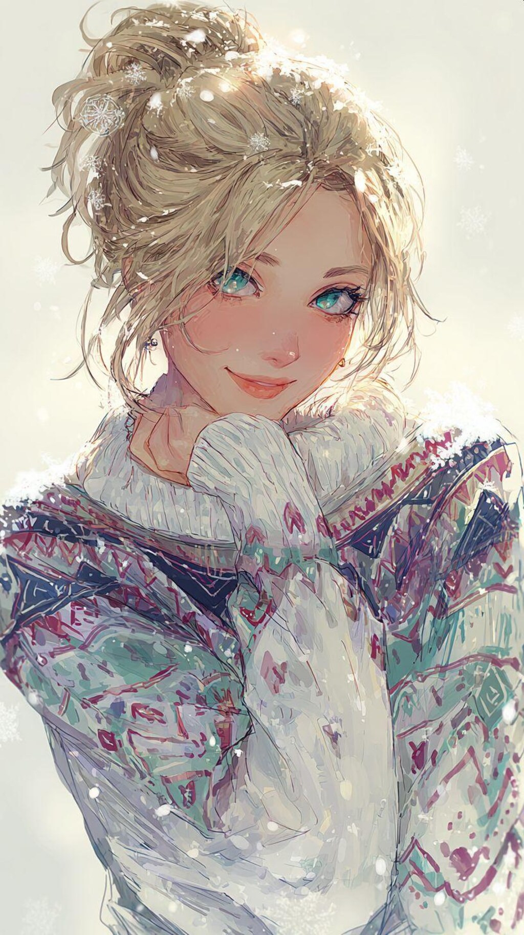 雪とセーターと