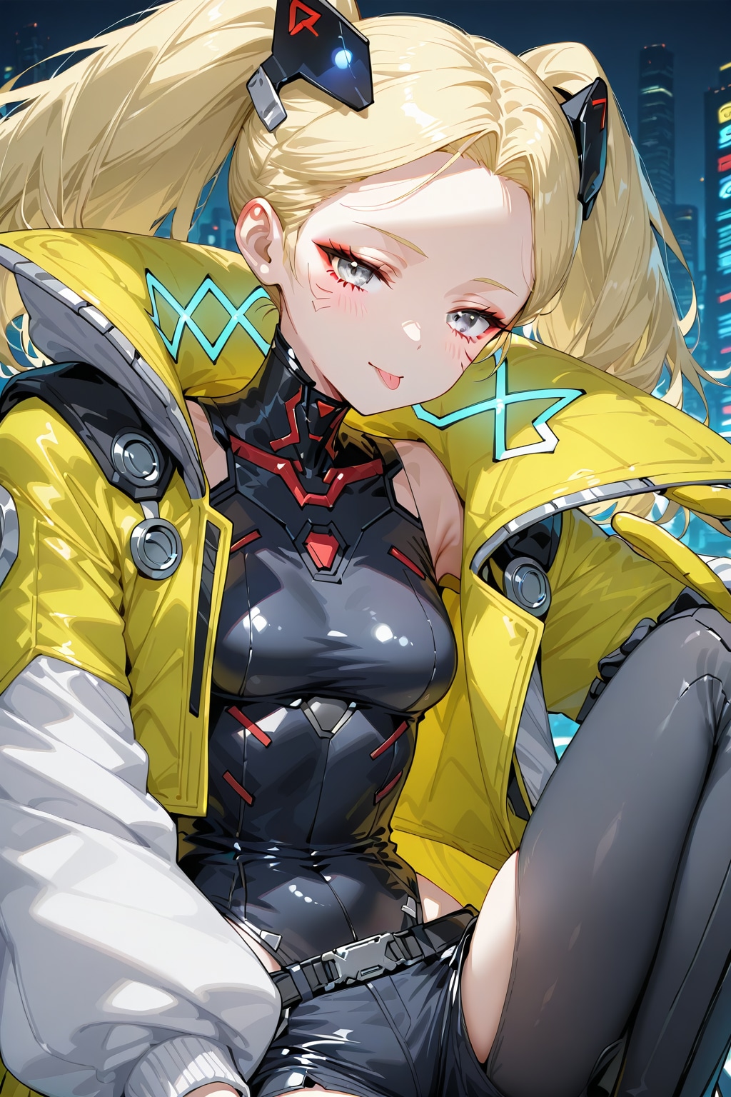 サイバー街の女性