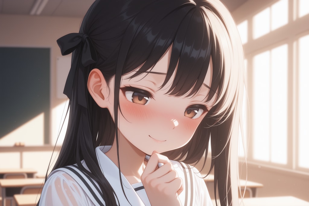 照れてる