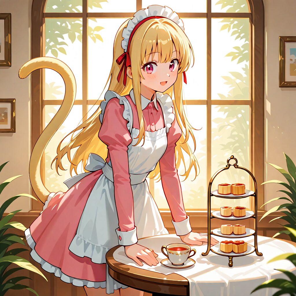 ティータイム中のお嬢様