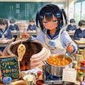 タンドール窯でナンを焼くこなつちゃん 3枚目