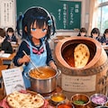 タンドール窯でナンを焼くこなつちゃん 5枚目