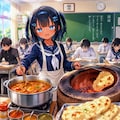 タンドール窯でナンを焼くこなつちゃん 2枚目
