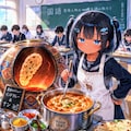 タンドール窯でナンを焼くこなつちゃん 4枚目