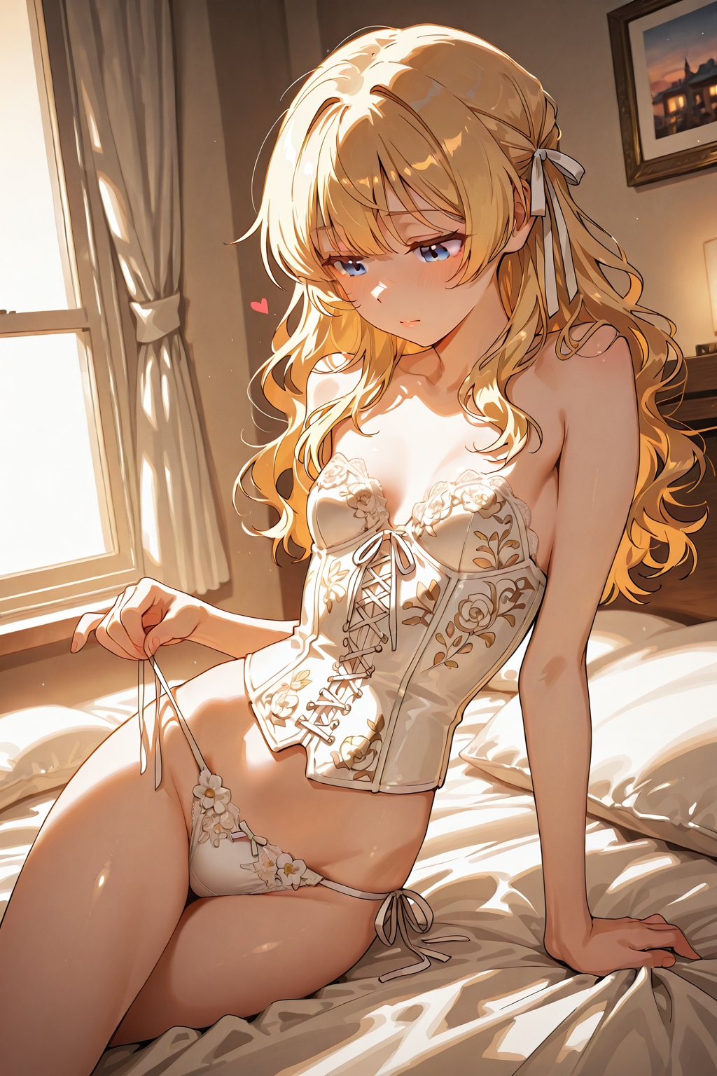 金髪下着娘