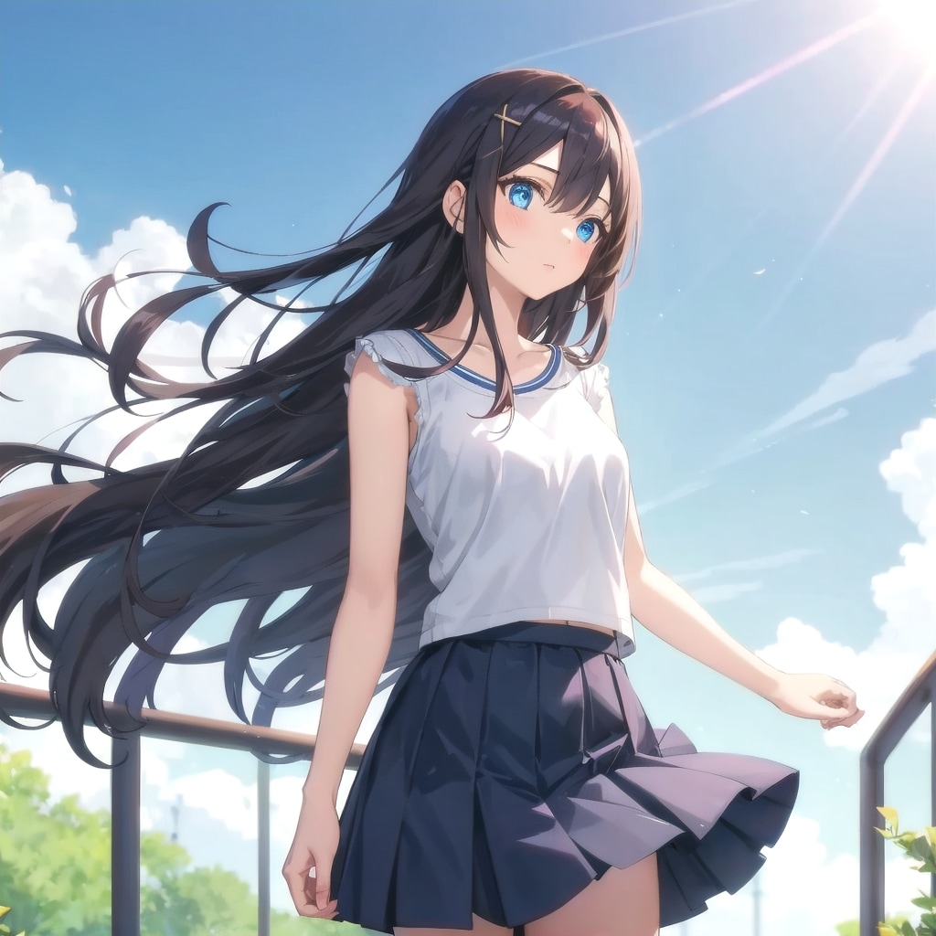 髪の長い女の子