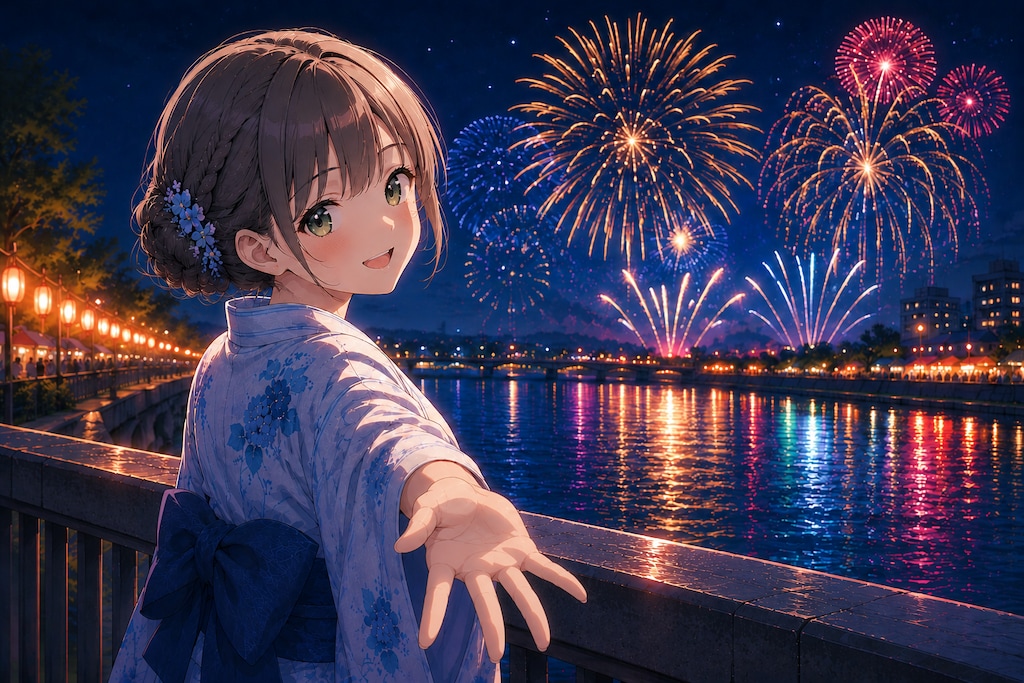 【再】『ねぇ、こっち。』その一言で、花火より心が奪われた夜。