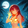 水着の赤髪ちゃん 2枚目