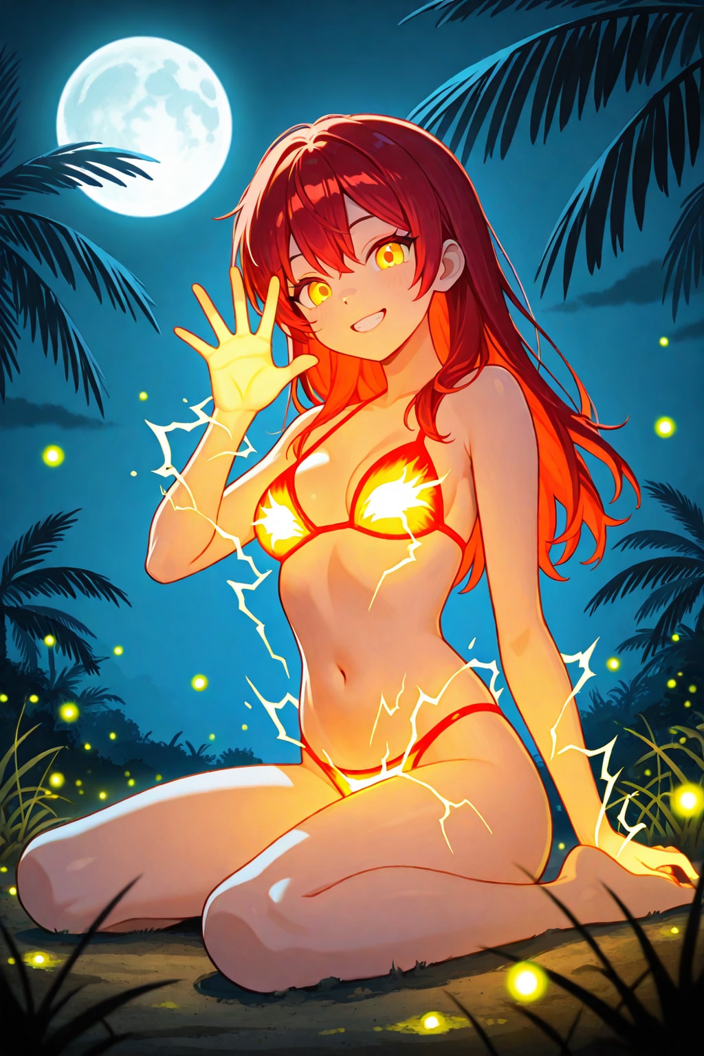 水着の赤髪ちゃん