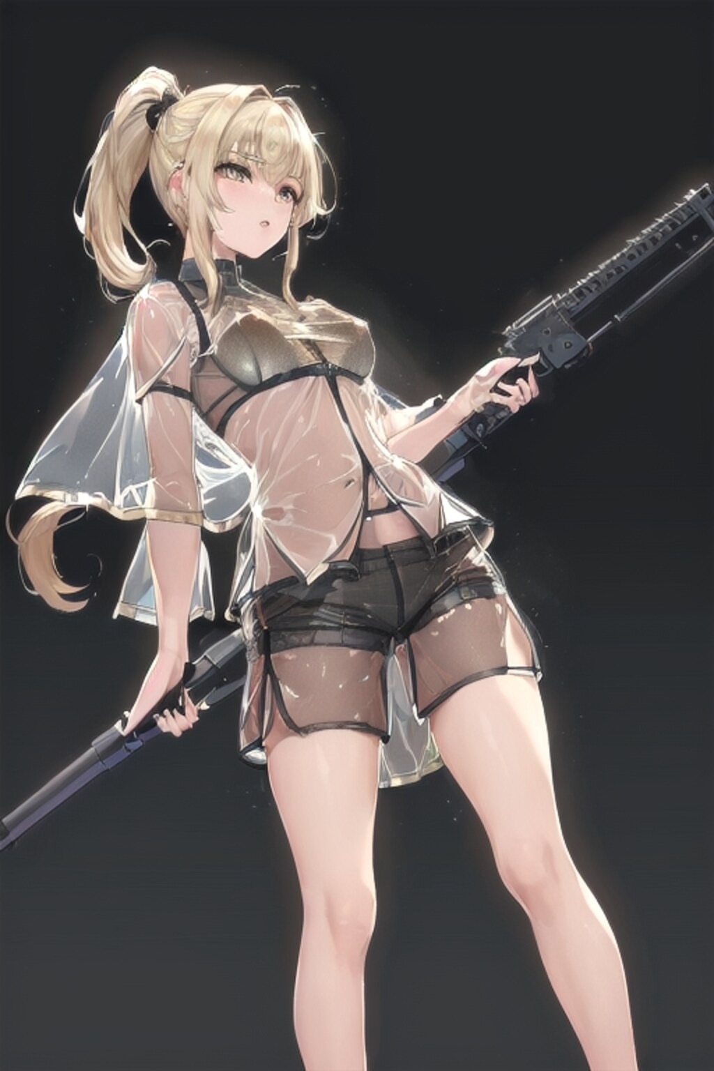 金髪ちゃんと銃