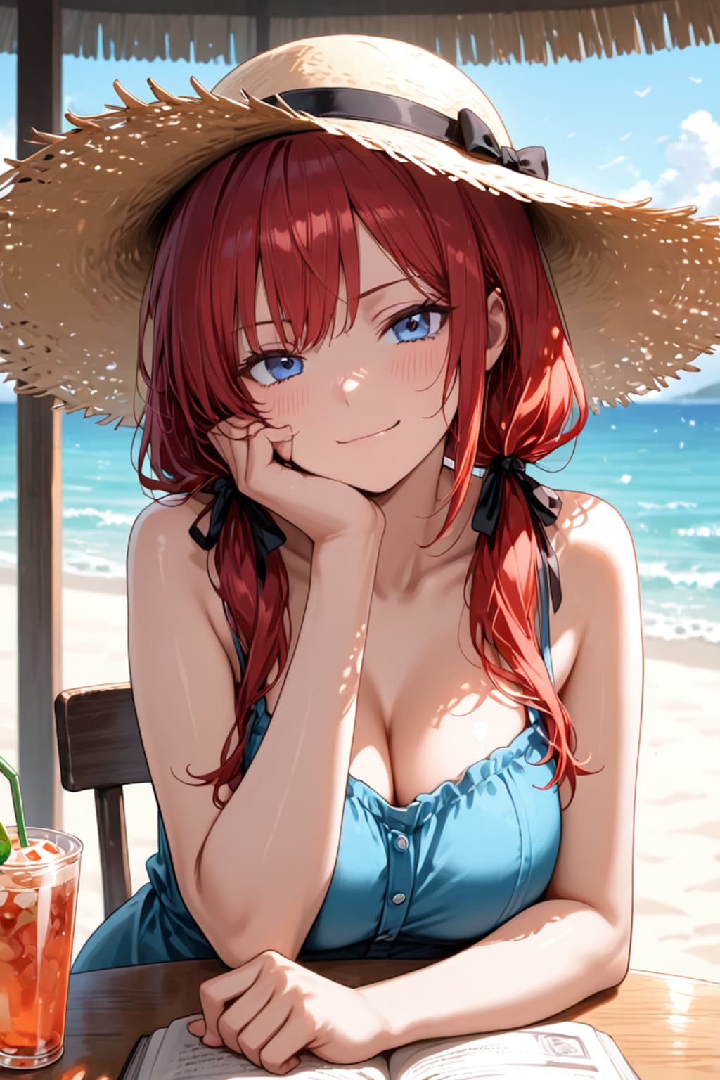 浜辺のカフェで