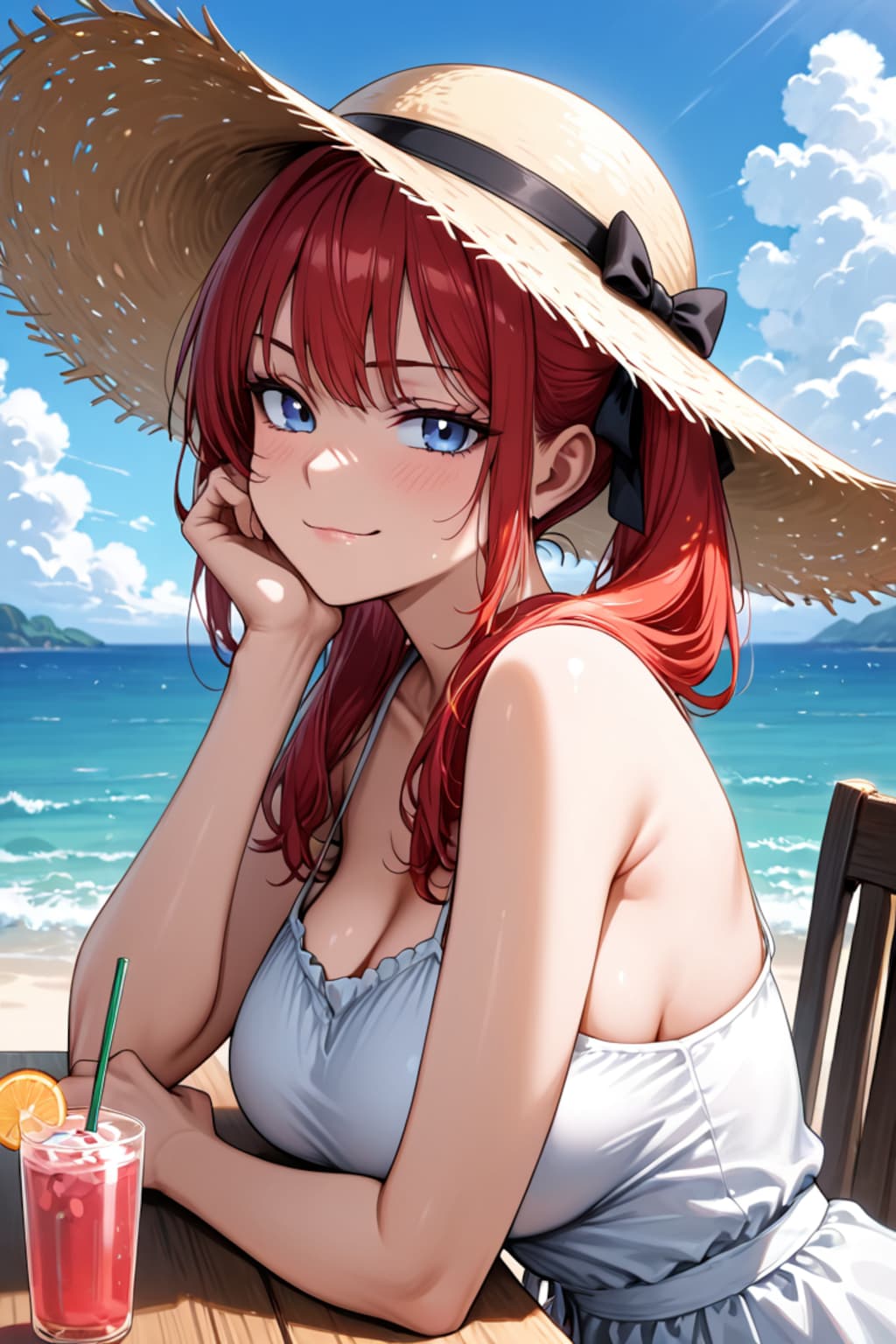 浜辺のカフェで