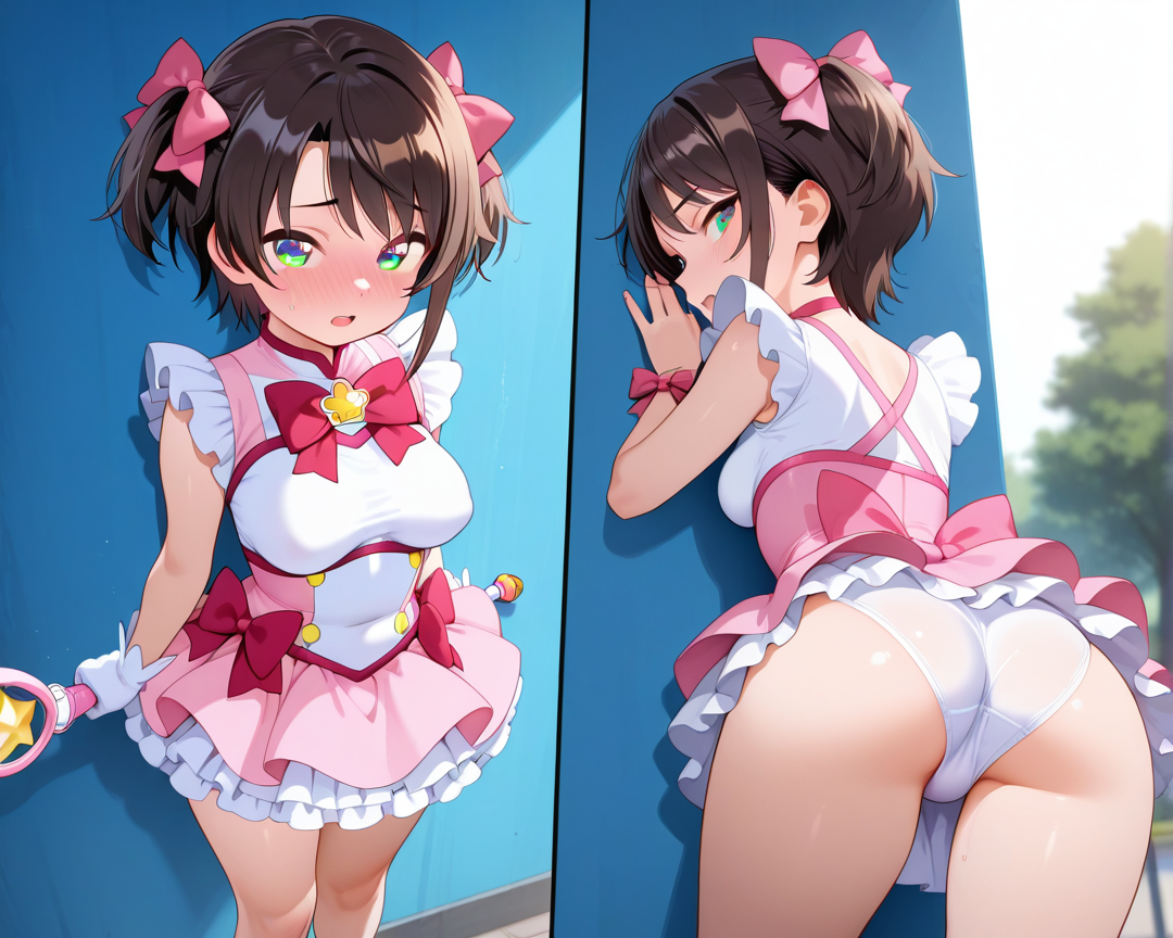 魔法少女コスをしてもらう