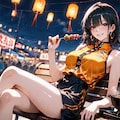 チャオ・リン、夜市の屋台で焼きたてを差し出す姉御肌 6枚目
