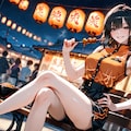 チャオ・リン、夜市の屋台で焼きたてを差し出す姉御肌 7枚目