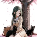 舞い散る桜の木の下で 2枚目