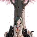 舞い散る桜の木の下で 3枚目
