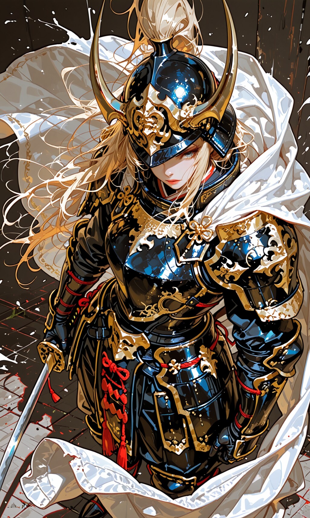 黒耀の女武者