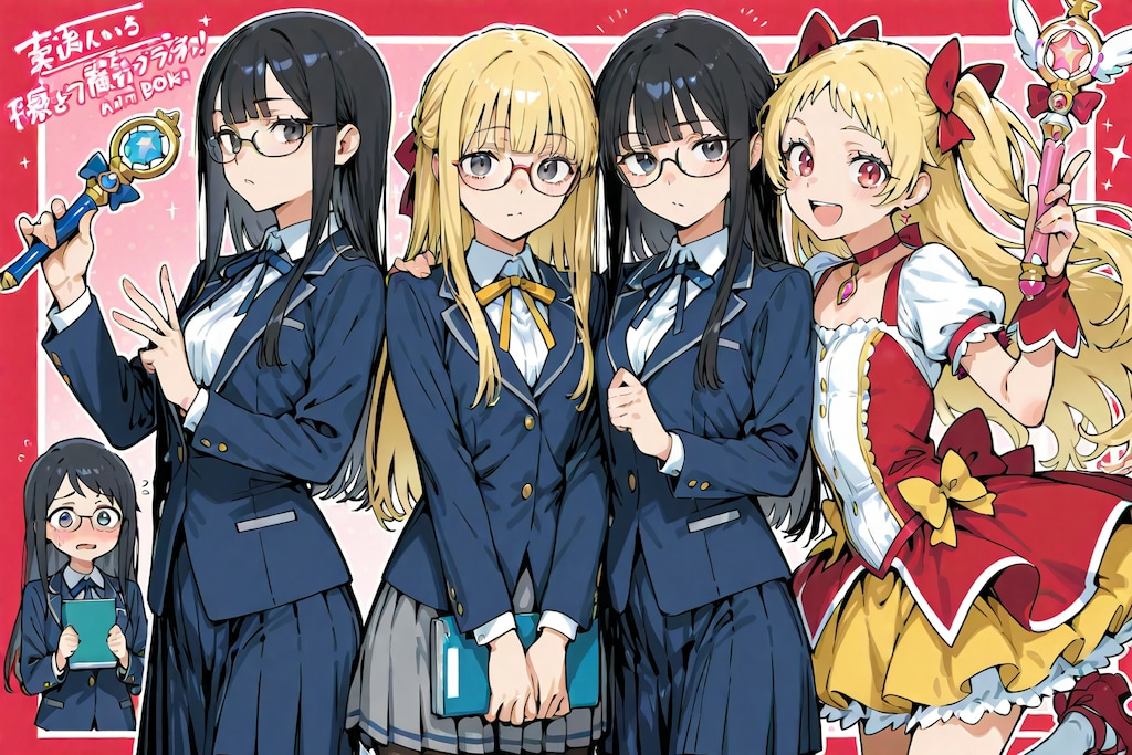 女子高生と魔法少女