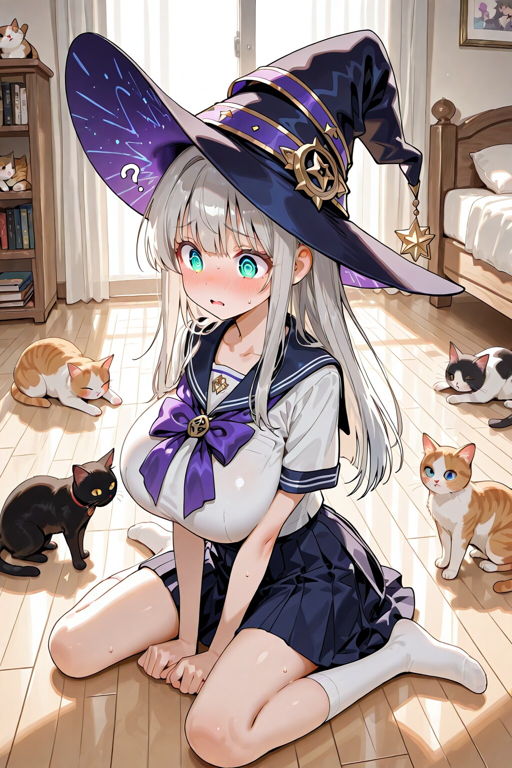 大量の猫が現れた
