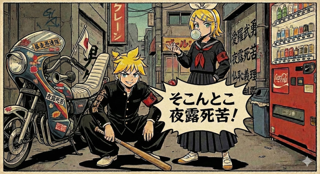 昭和のレン君とリンさん(￣∇￣)ﾉ ﾖﾛｼｸ