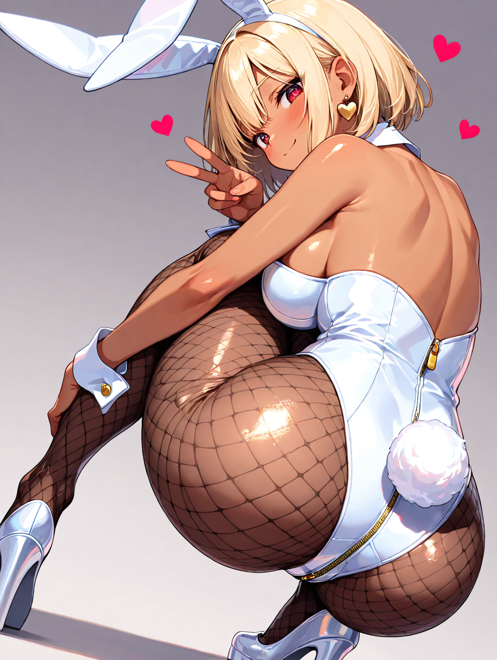 バックジッパーバニースーツ