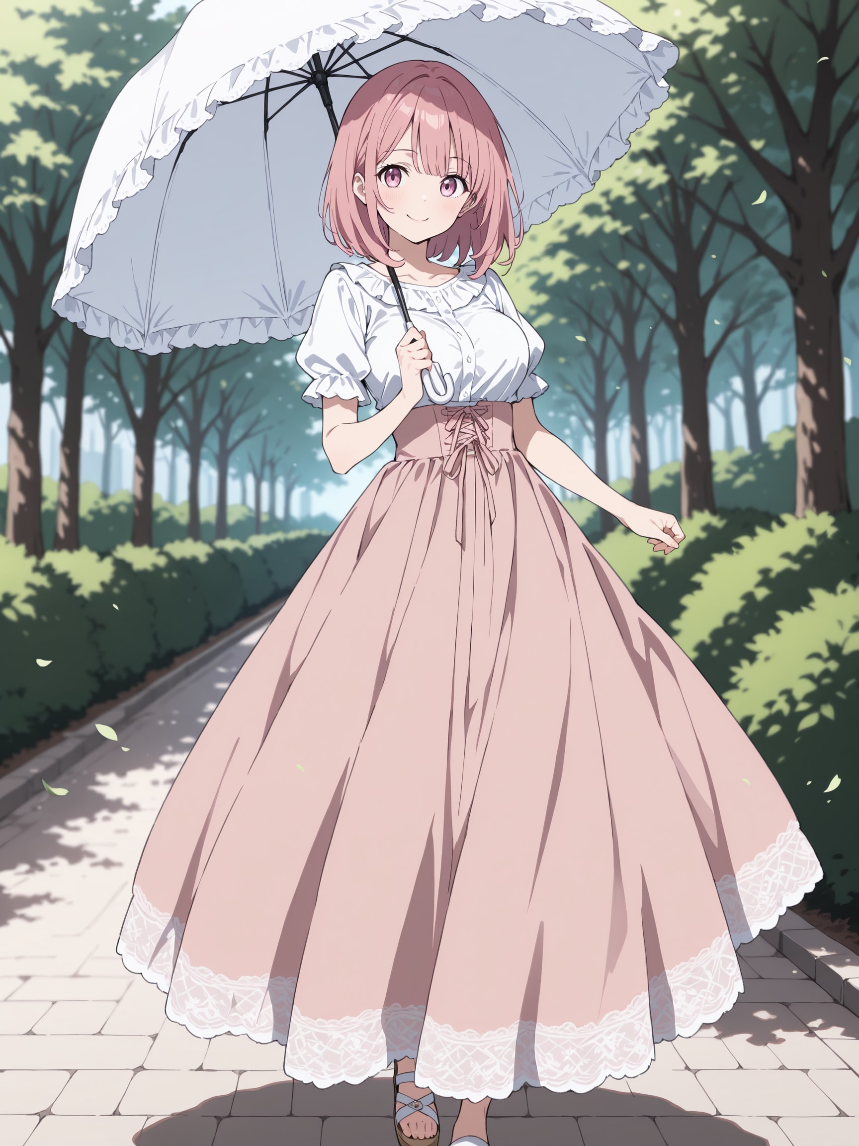 お散歩、桃子ちゃん