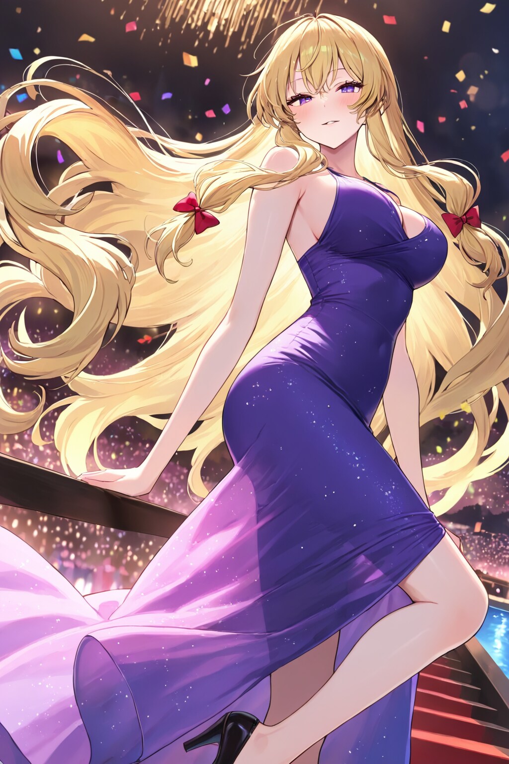 ドレス紫