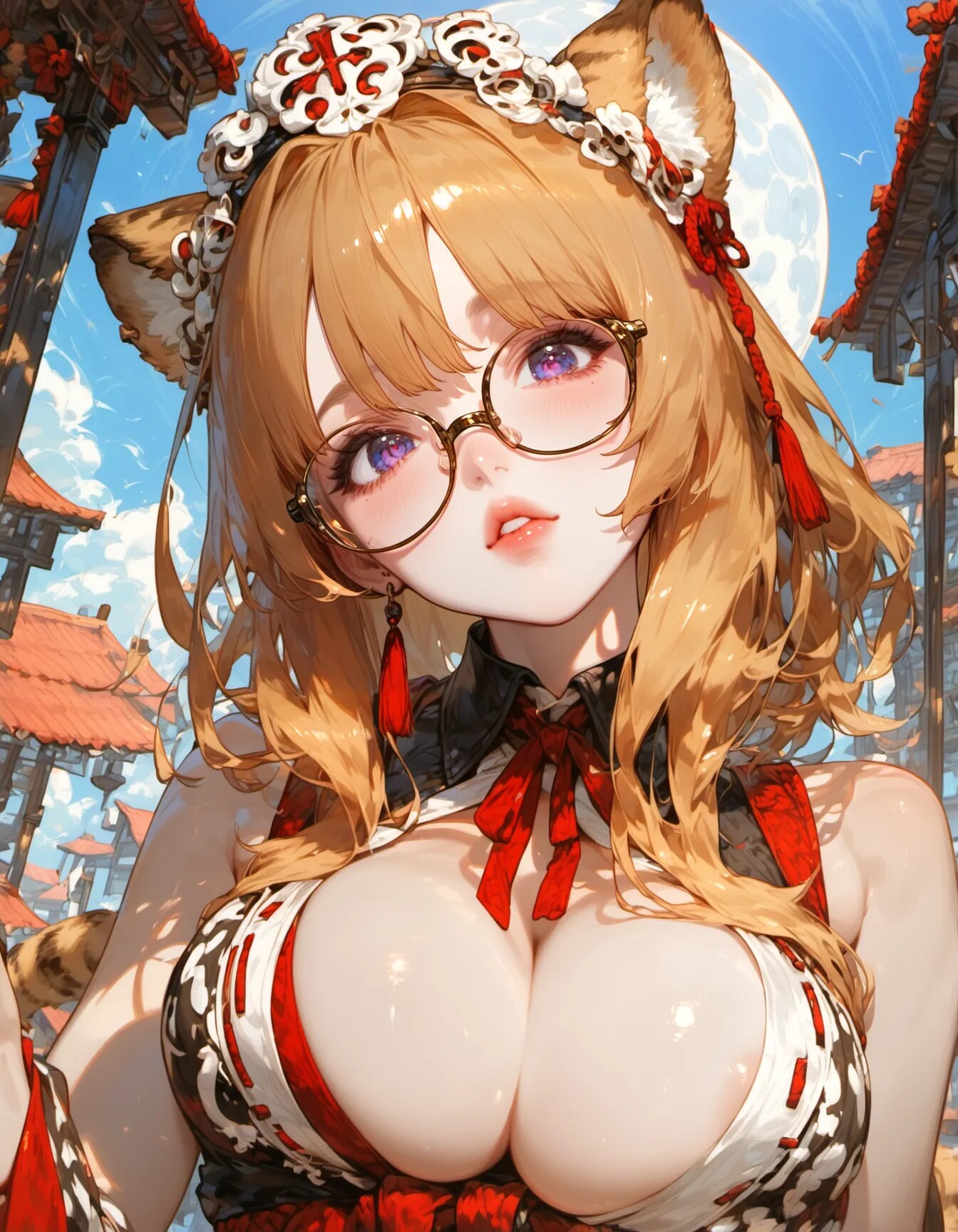 Moonlit Kitsune Elegance
