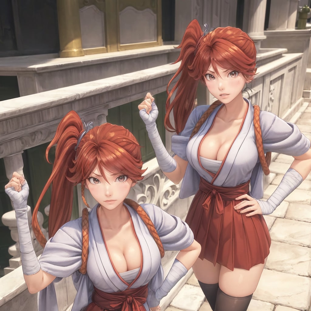 サクラ大戦の東雲初穂のセクシーな袴姿