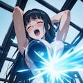 （二つの必殺技の融合技で氷の彫像と化し消滅する🩷ハイレグ美少女のパラパラ疑似アニメ♪）シャイン・アクア・イリュージョン＋クレッセント・ビームの融合冷凍ビーム！ 3枚目