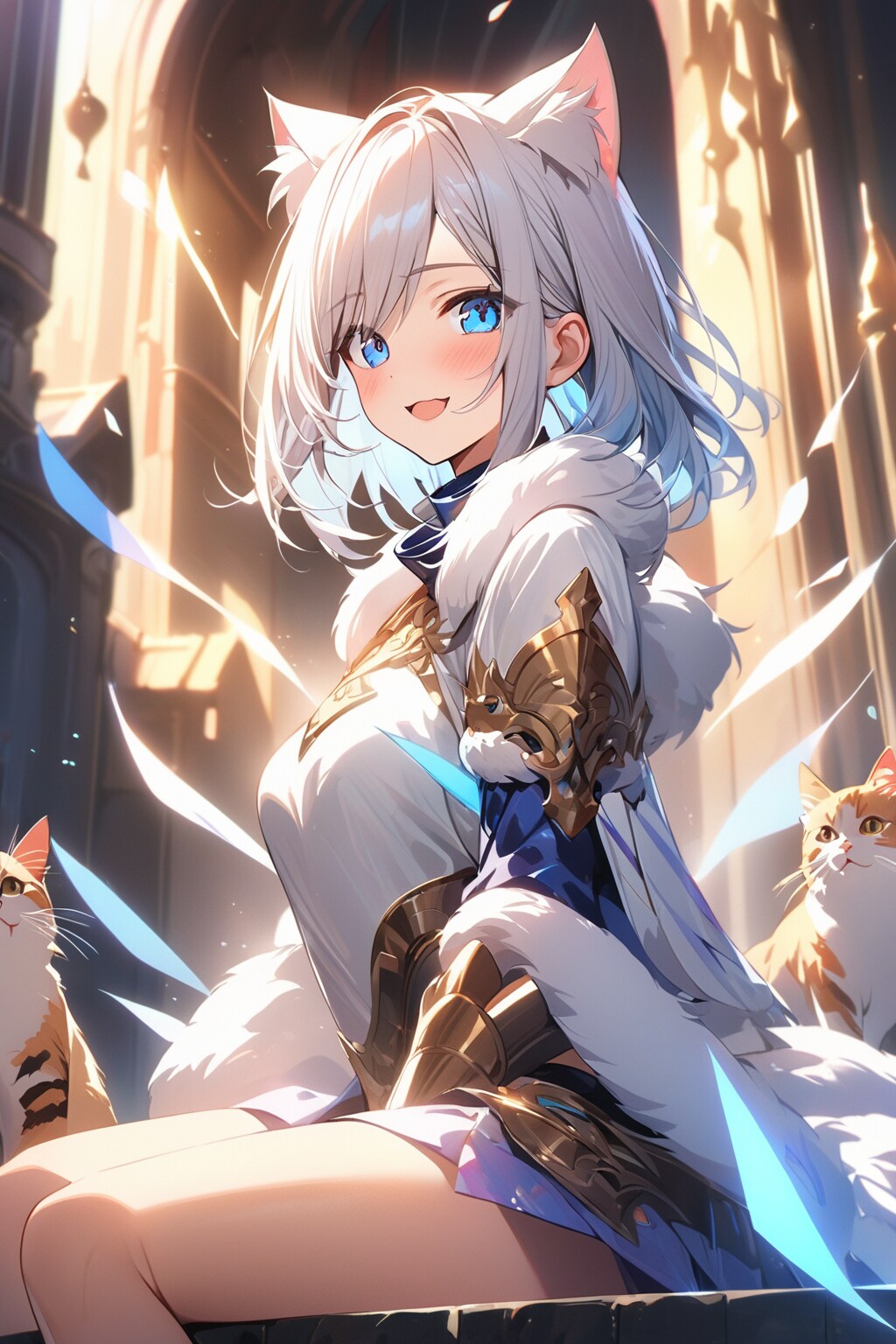 ねこみみナイトと部下のねこ兵