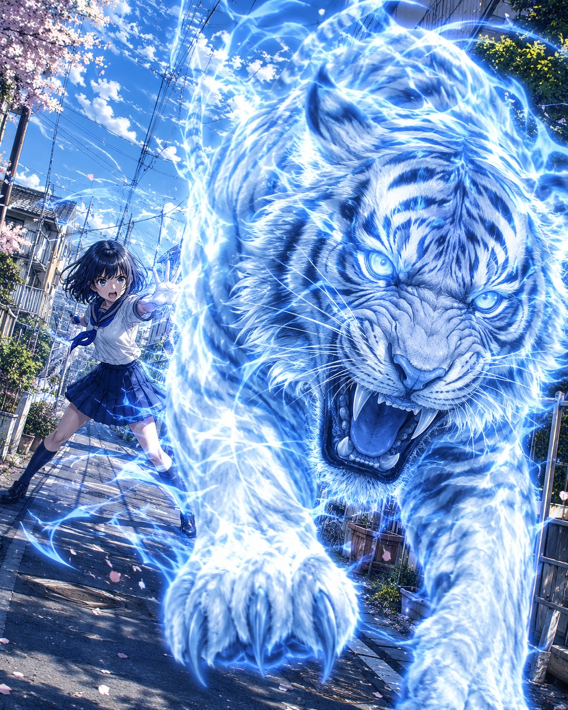 猛虎百歩拳！を繰り出している女の子 | の人気AIイラスト・グラビア