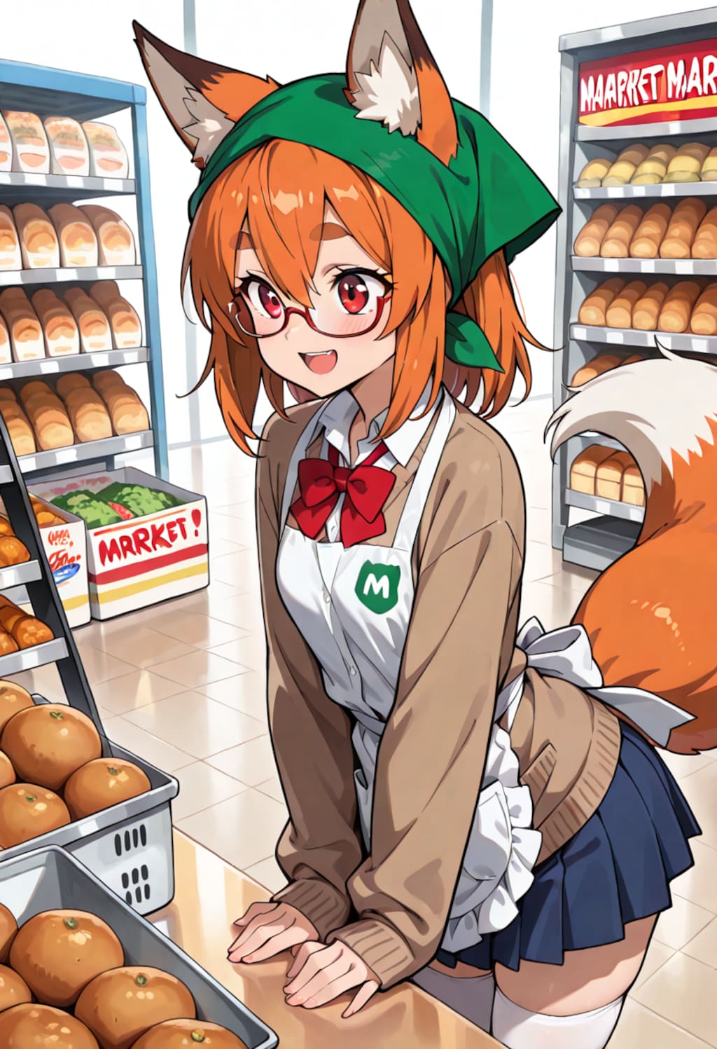 稲守あやかちゃん、スーパーちちぷいでバイト中