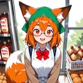 稲守あやかちゃん、スーパーちちぷいでバイト中 4枚目