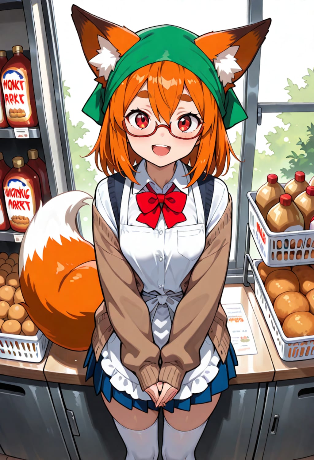 稲守あやかちゃん、スーパーちちぷいでバイト中