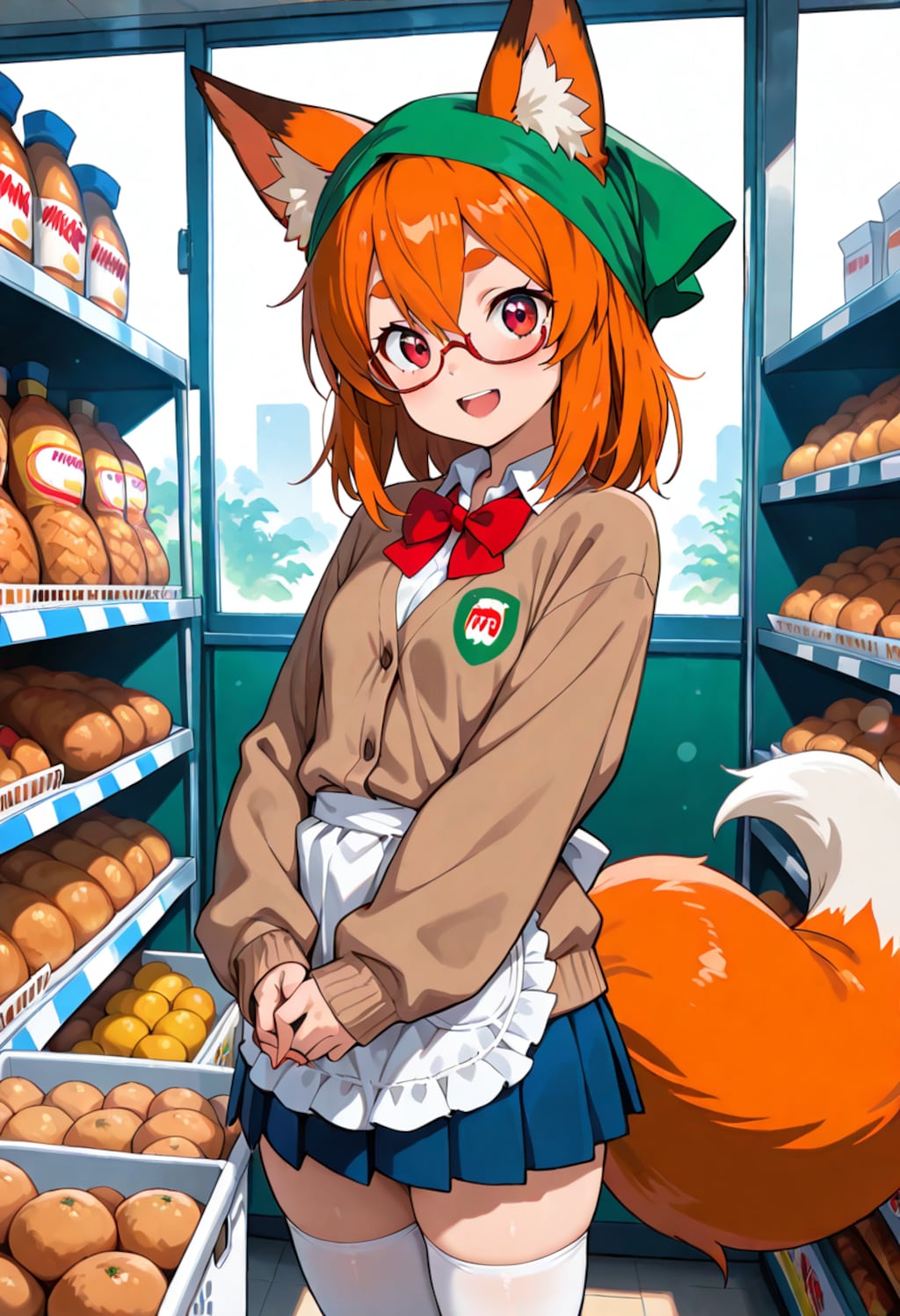 稲守あやかちゃん、スーパーちちぷいでバイト中