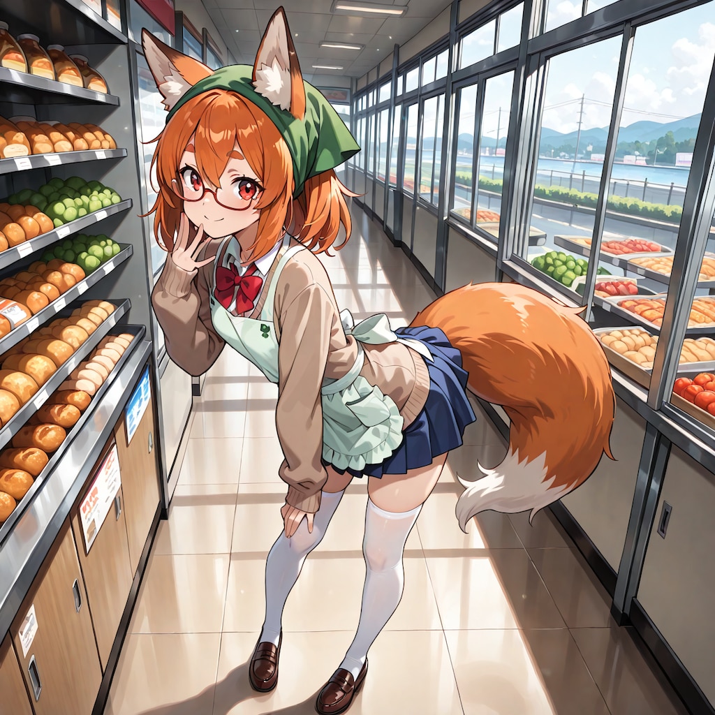 稲守あやかちゃん、スーパーちちぷいでバイト中