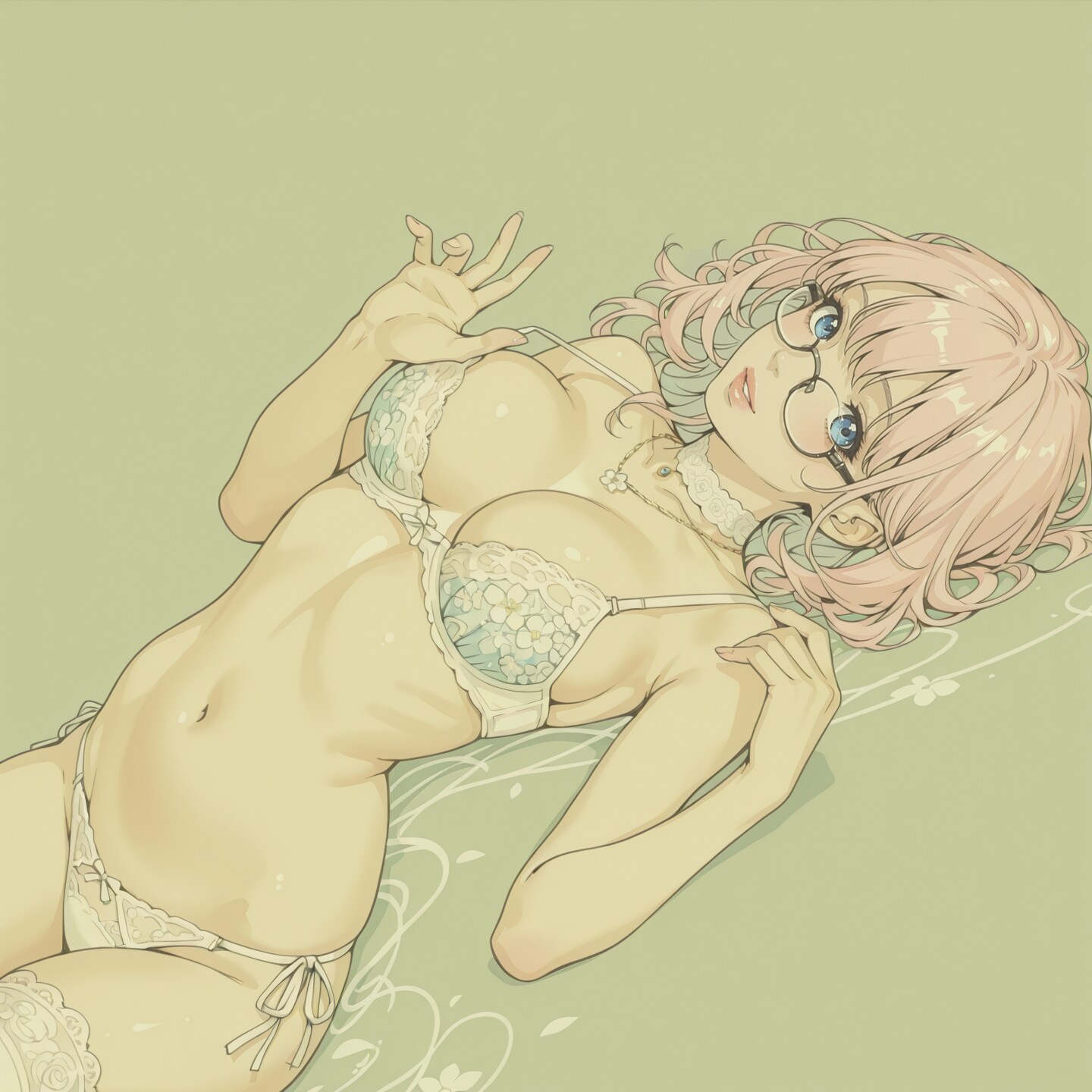 眼鏡とおへそとレースタイツと　【その3】