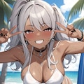 水着黒ギャルwピース 2枚目