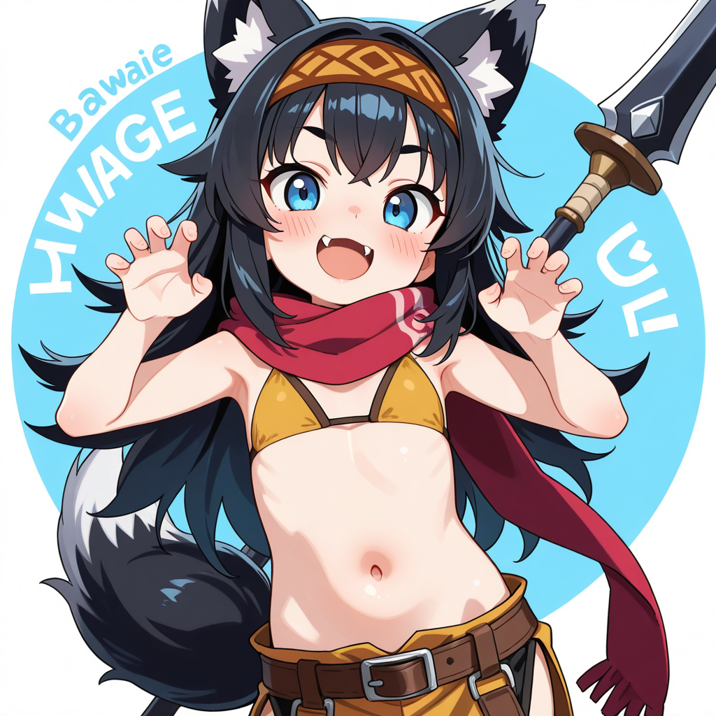 謎の海産物さんちのおおかみみみみんぞくの衣装に近づけた衣装を着たナルヨちゃん！！